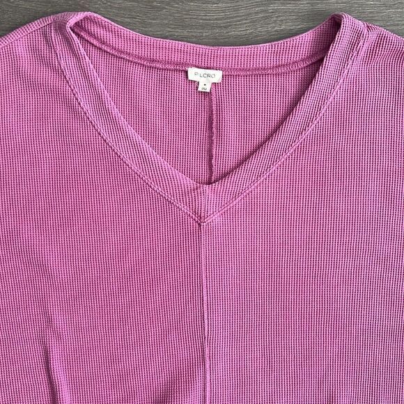 PILCRO Moira Waffle Knit Sweater Medium Oversized Slouchy Faded Pink Purple Boho - Picture 4 of 9
